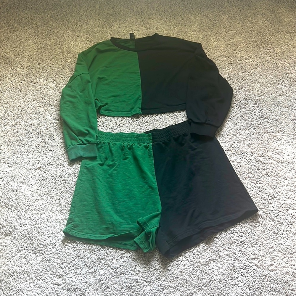 Long Sleeve Plus Co-ord Short Set